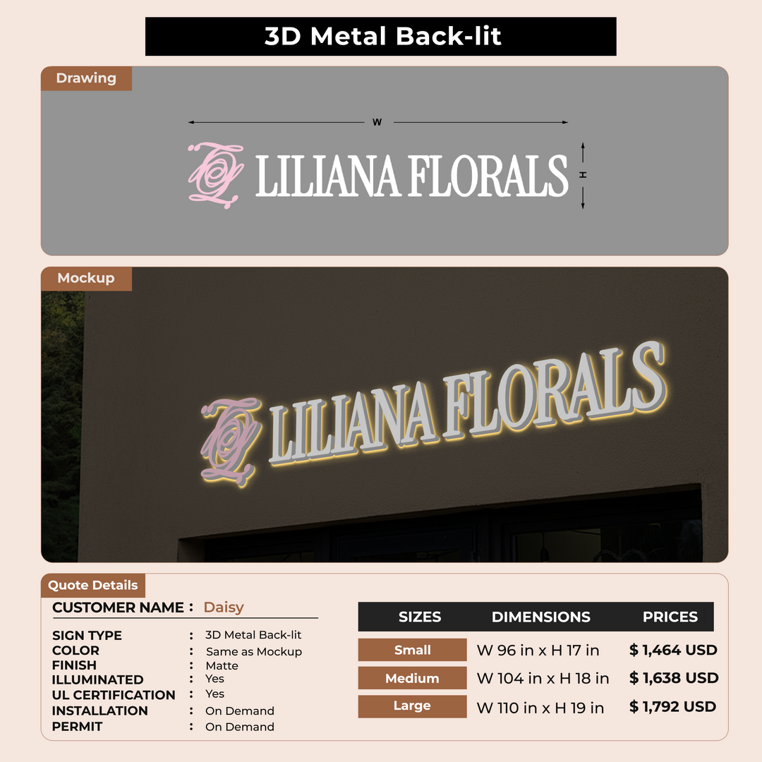 Custom Mockup Sign for Daisy
