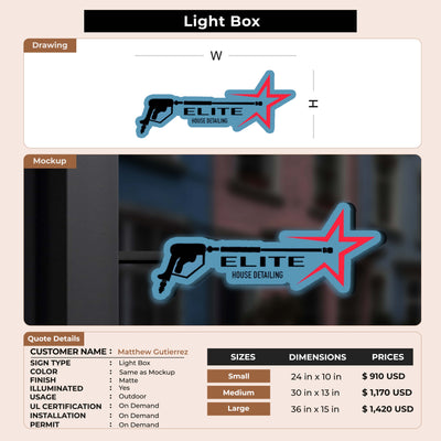 Light Box For Matthew Gutierrez
