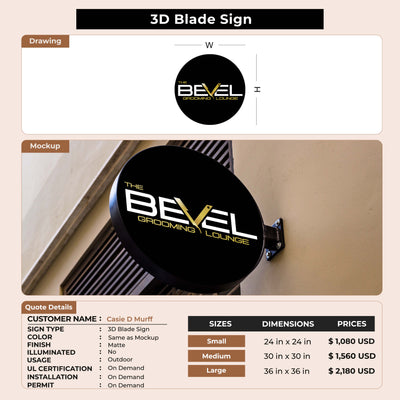 3D Blade Sign For Casie D Murff
