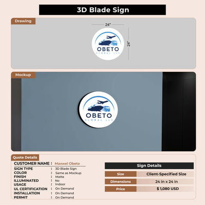 3D Blade Sign for ATC SM