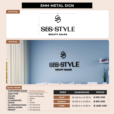 Custom Signs For Svitlana Rasina