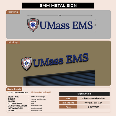 5MM Metal Sign For Sidharth Dwivedi