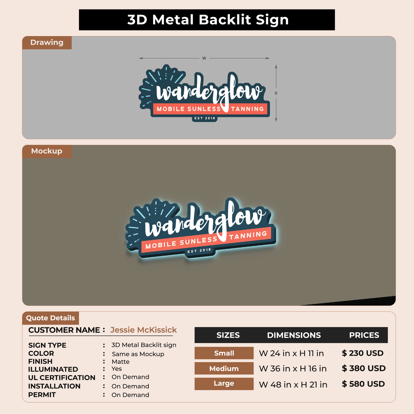 Custom Signs For Jessie McKissick