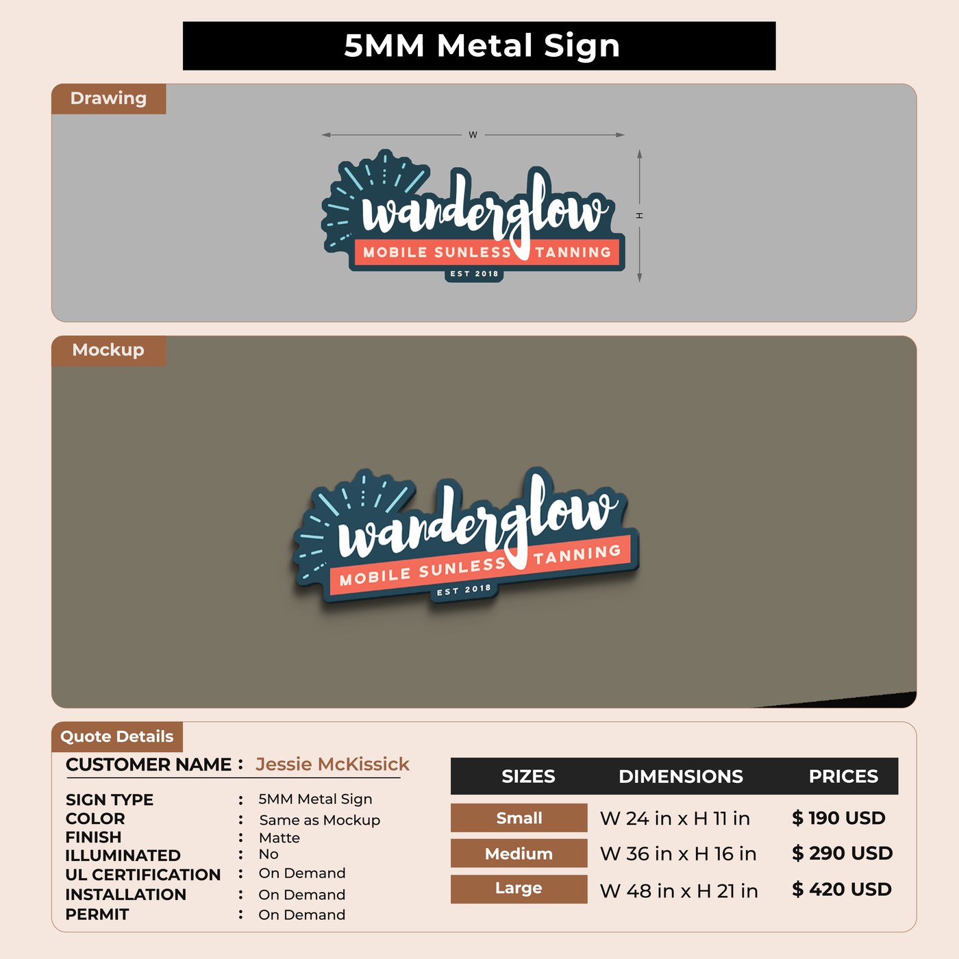 Custom Signs For Jessie McKissick