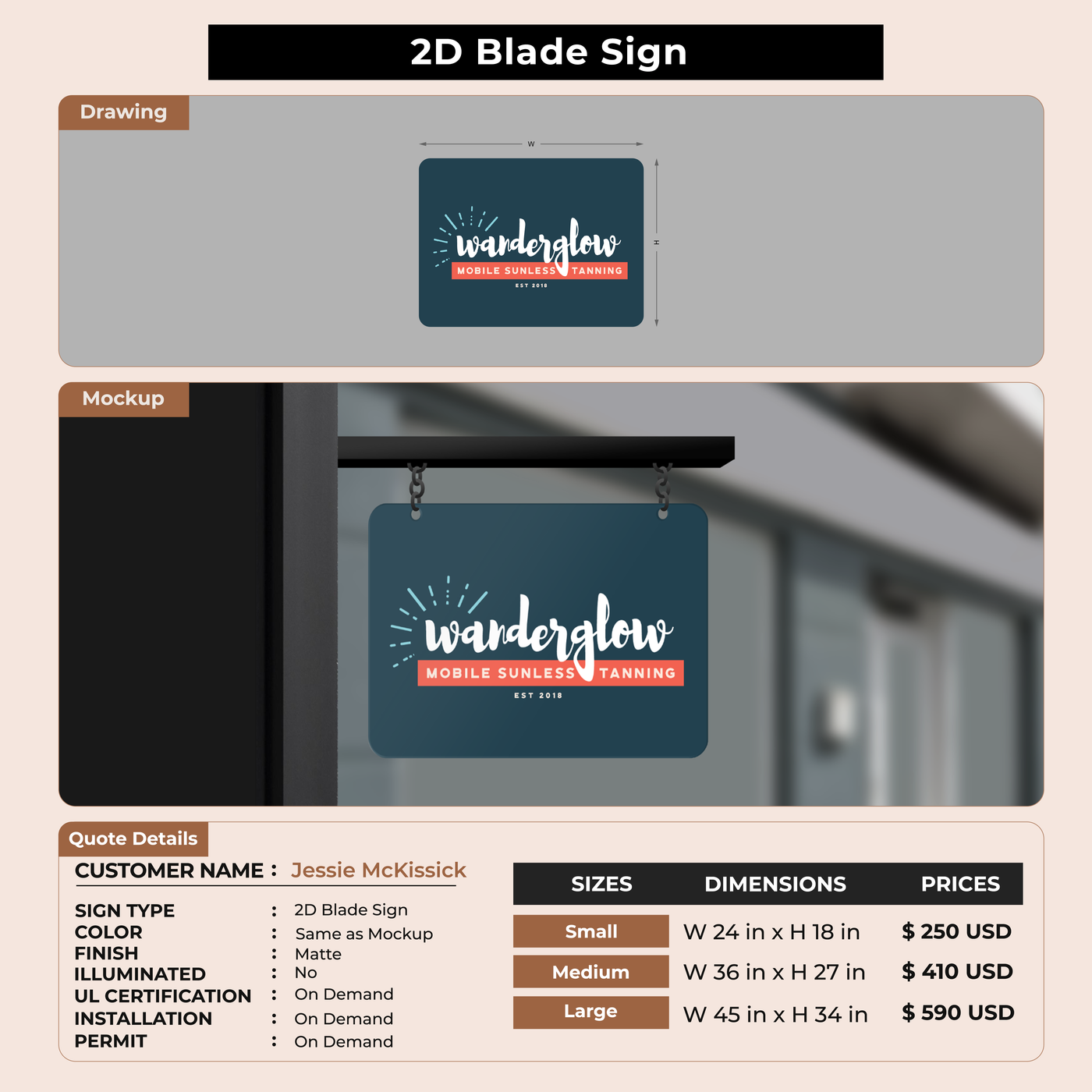 Custom Signs For Jessie McKissick