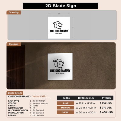Business Signage for Jenna Litfin