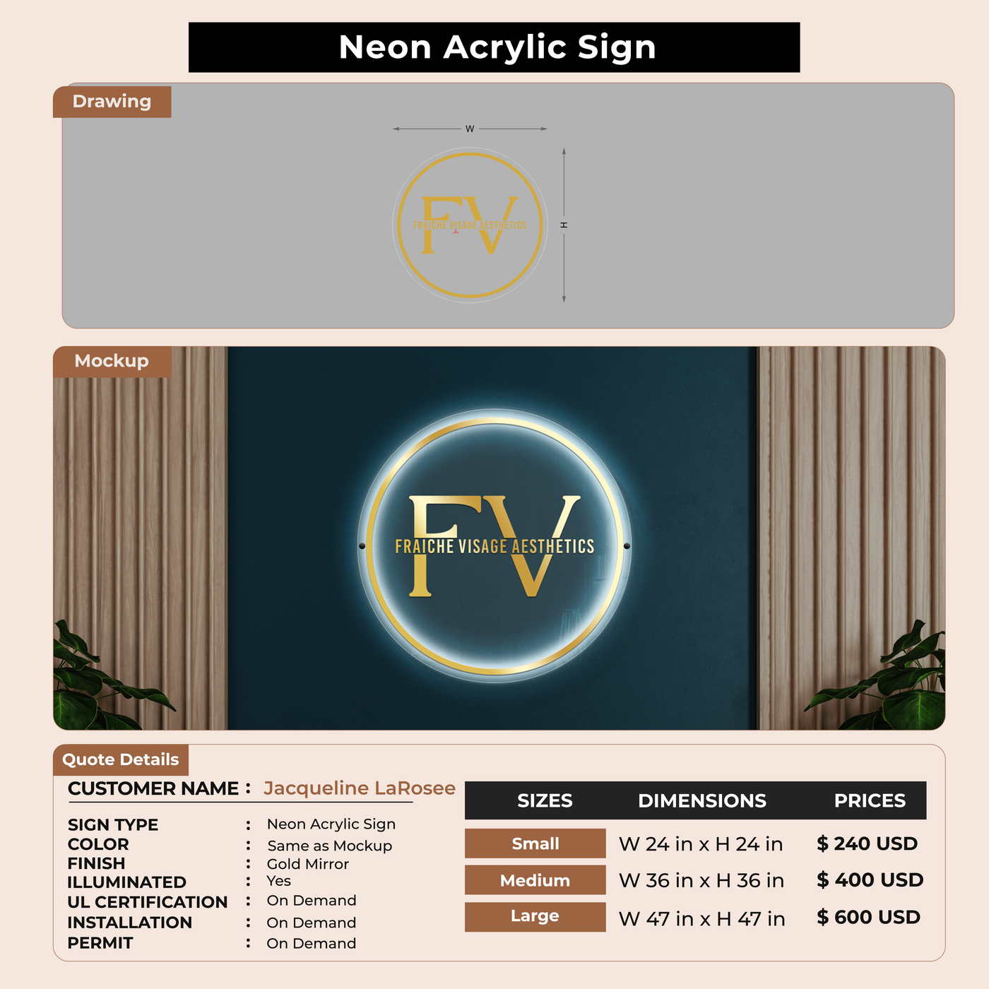 Business Signage for Jacqueline LaRosee