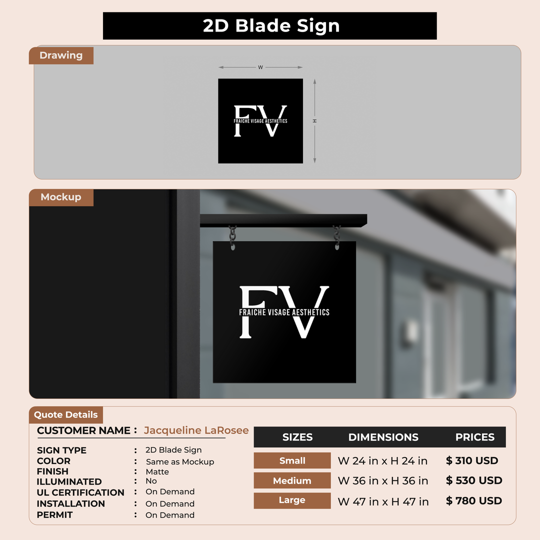 Business Signage for Jacqueline LaRosee