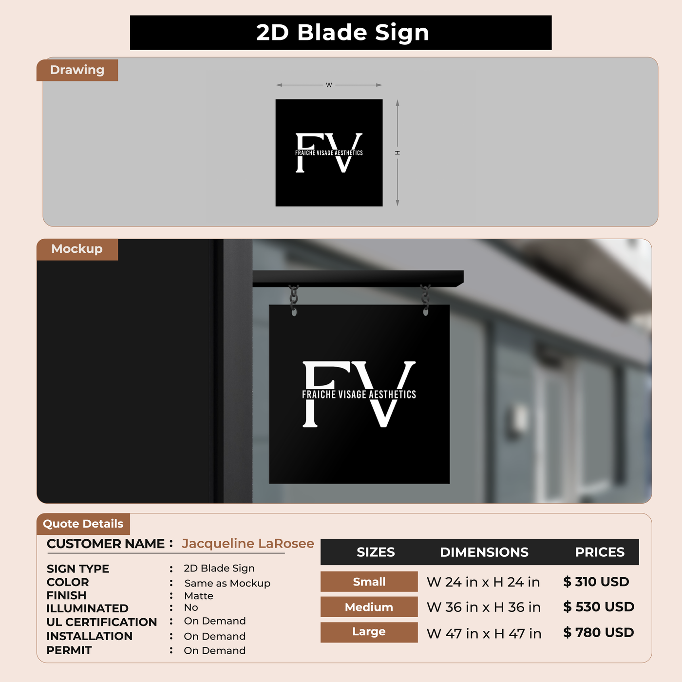 Business Signage for Jacqueline LaRosee