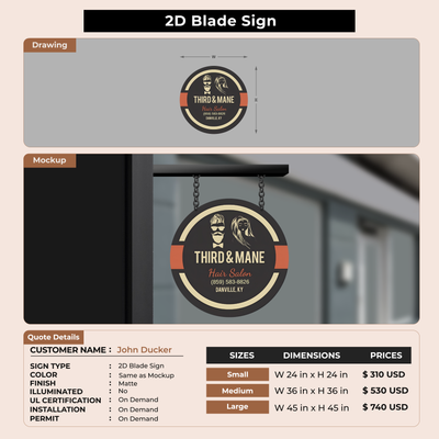 Blade Sign for John Ducker