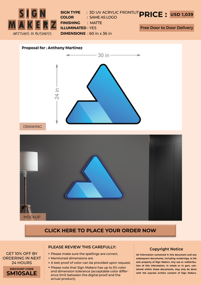 Business signage for Anthony Martinez