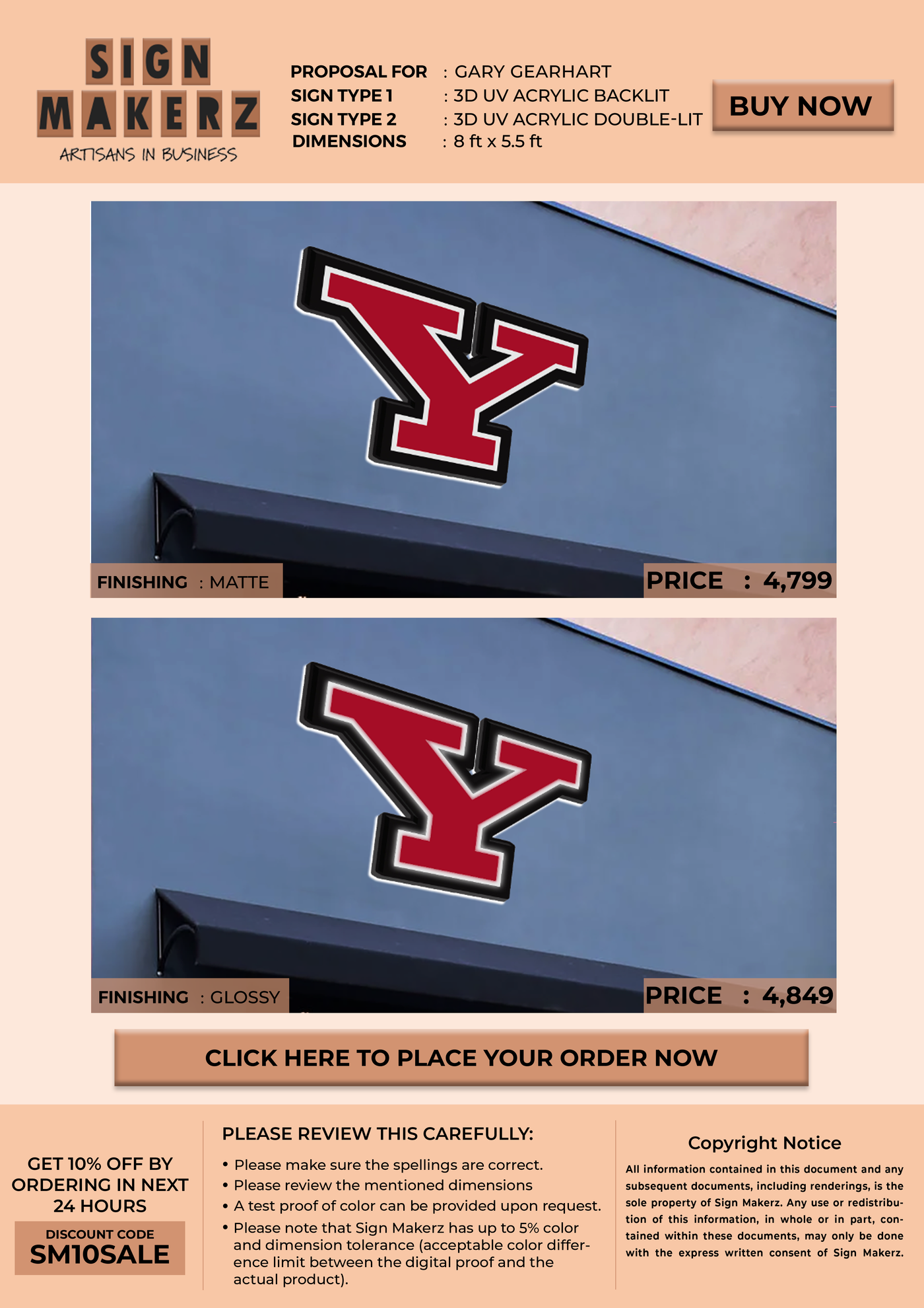 Custom Signs for Gary Gearhart