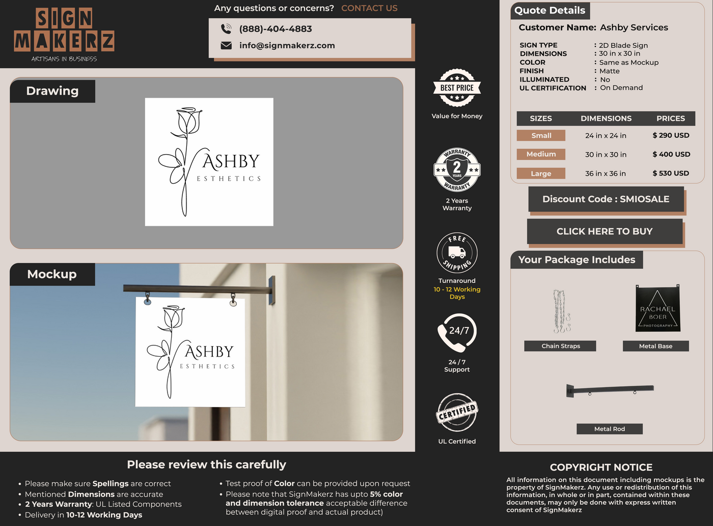 Custom Signs For Ashby Services