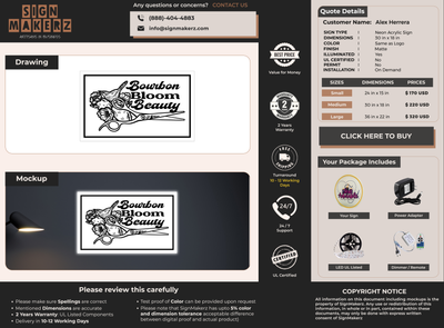 Business signage for Alex Herrera
