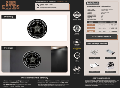 Business signage for David Barrick