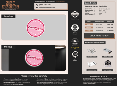 Business signage for Caitlin Rios