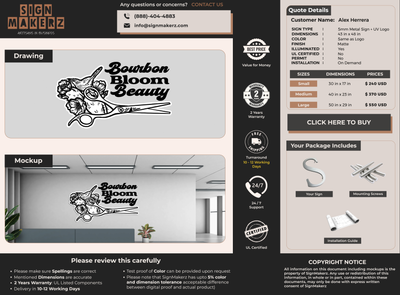 Business signage for Alex Herrera