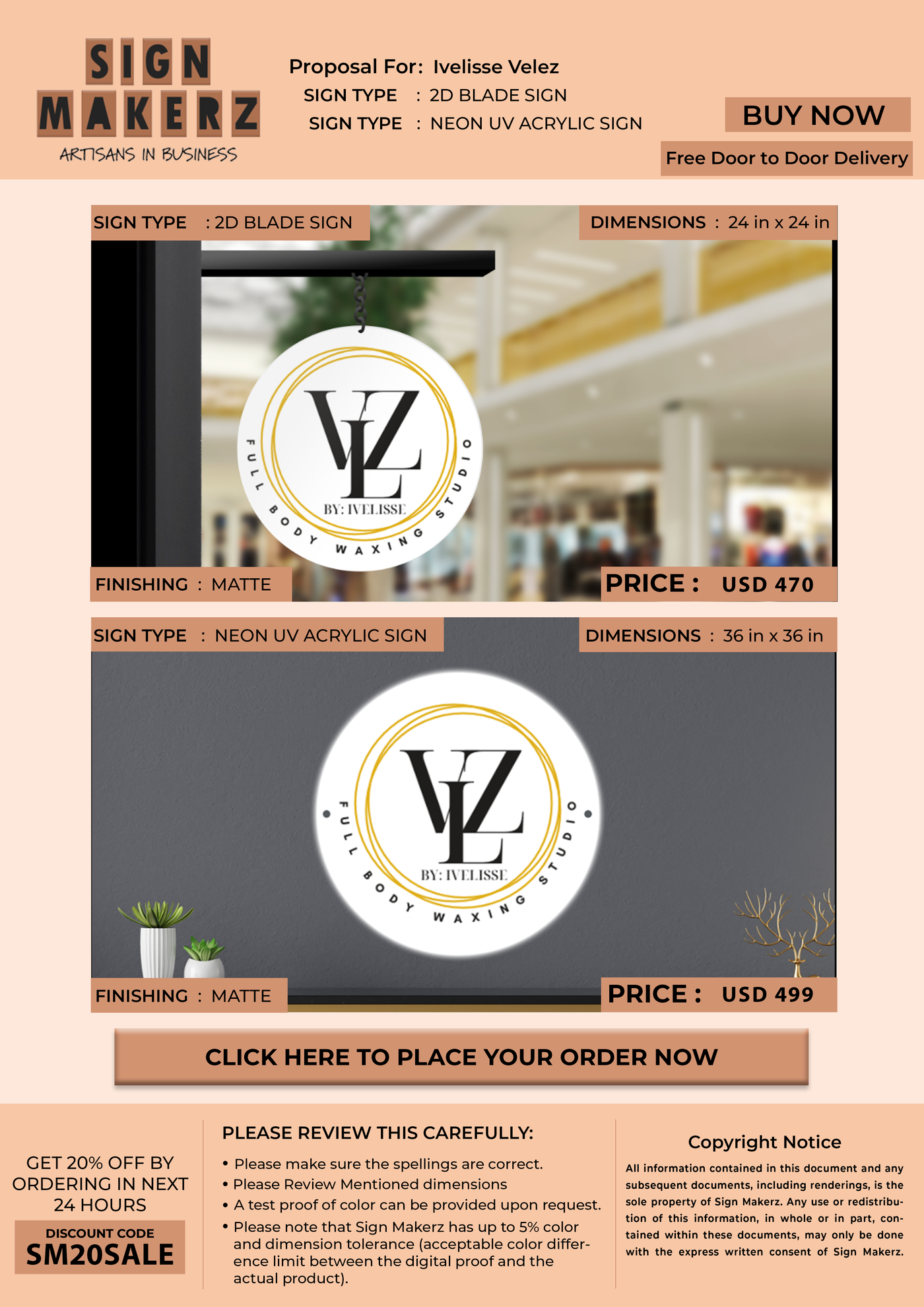 Custom Signs For Ivelisse Velez