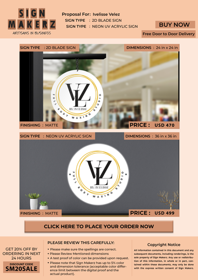 Custom Signs For Ivelisse Velez