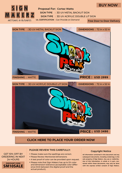 Custom Signs For Cortez Watts