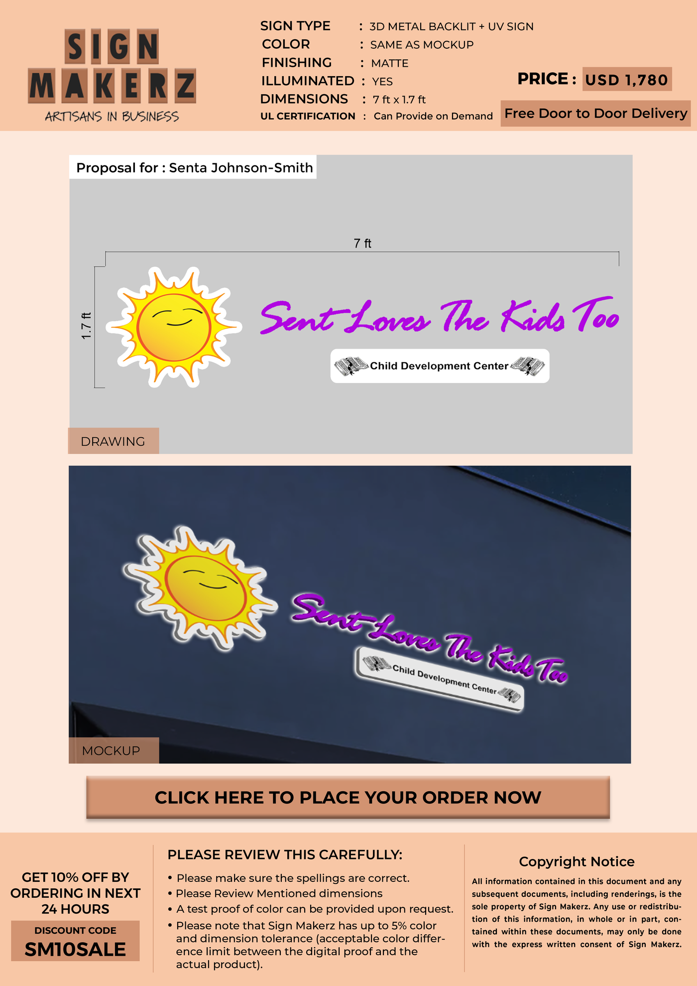 Business Signs for Senta Johnson-Smith