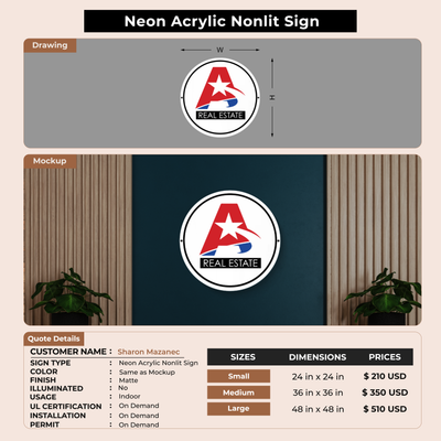 Business signage for Sharon Mazanec