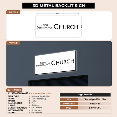 Business signage for Cunsualo Chambliss
