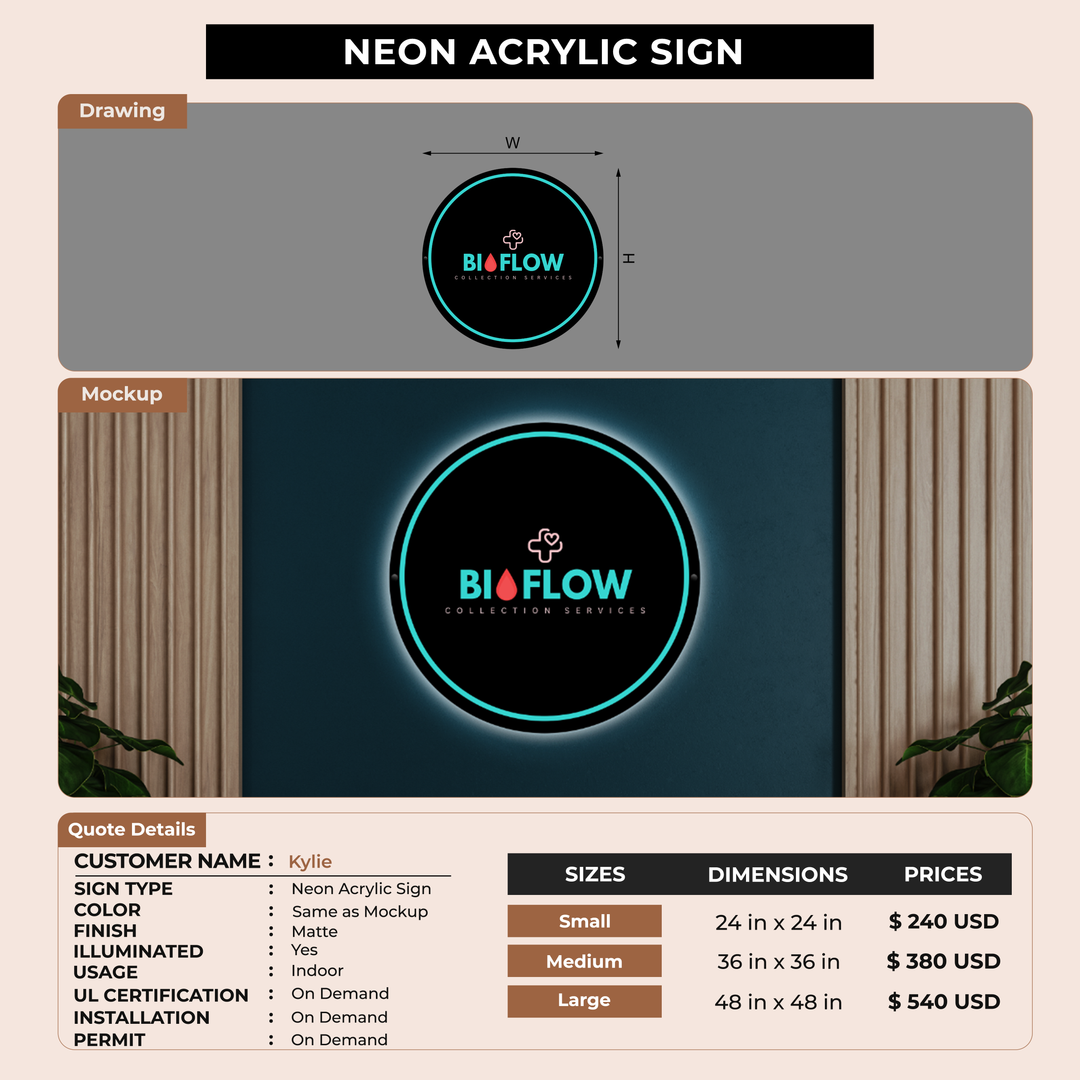 Business signage for Kylie