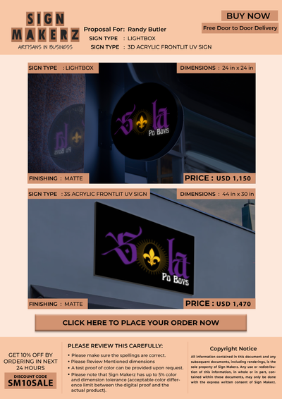 Business Signs for Randy Butler