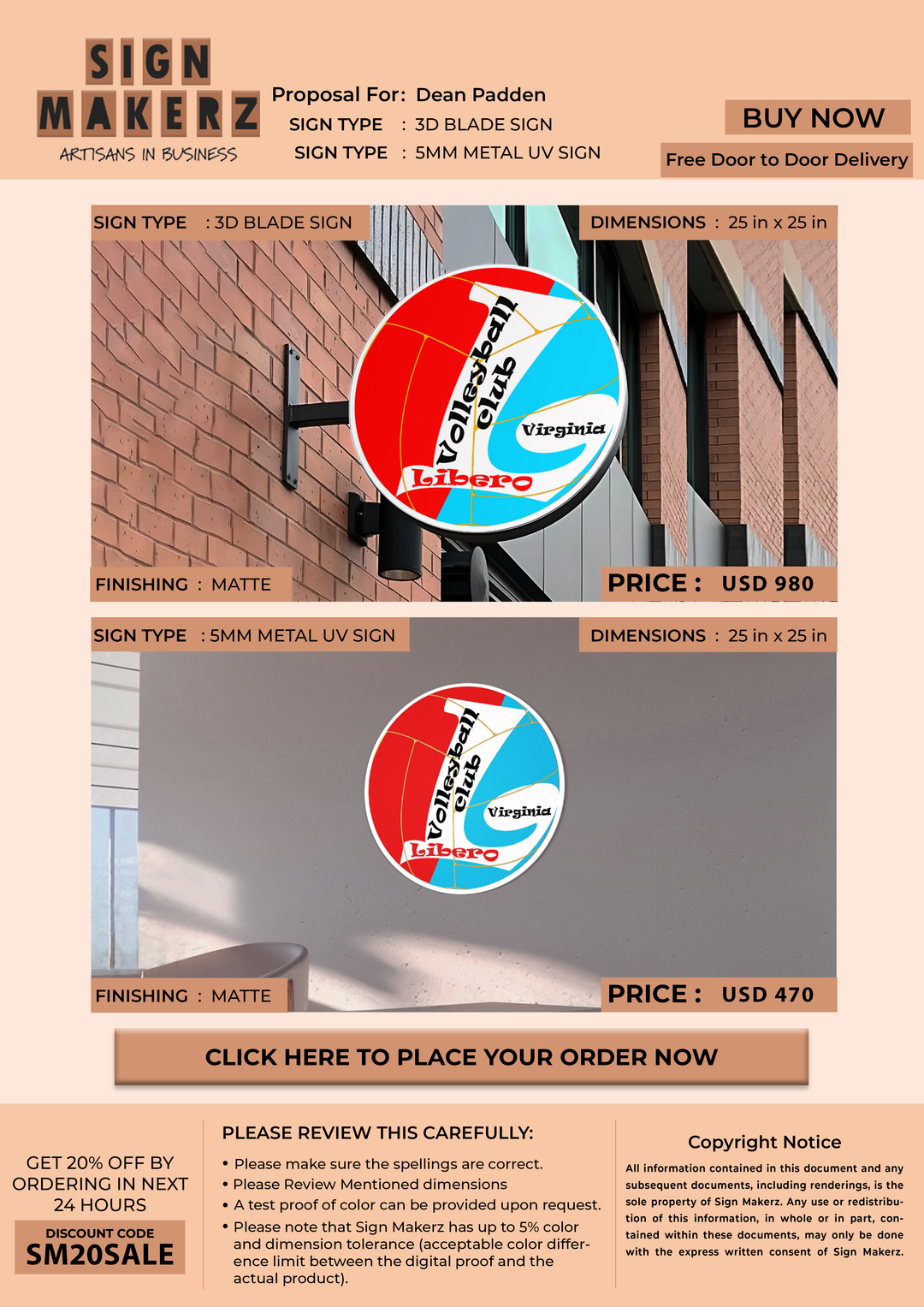 Business Signs for Dean Padden
