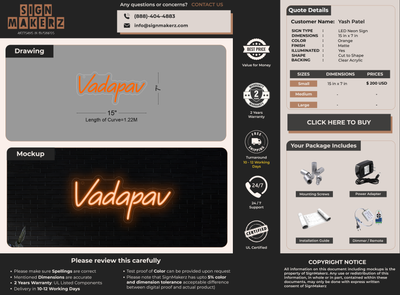 LED neon sign for Yash Patel
