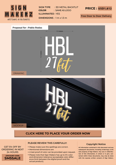 business signage for Pablo Rodas