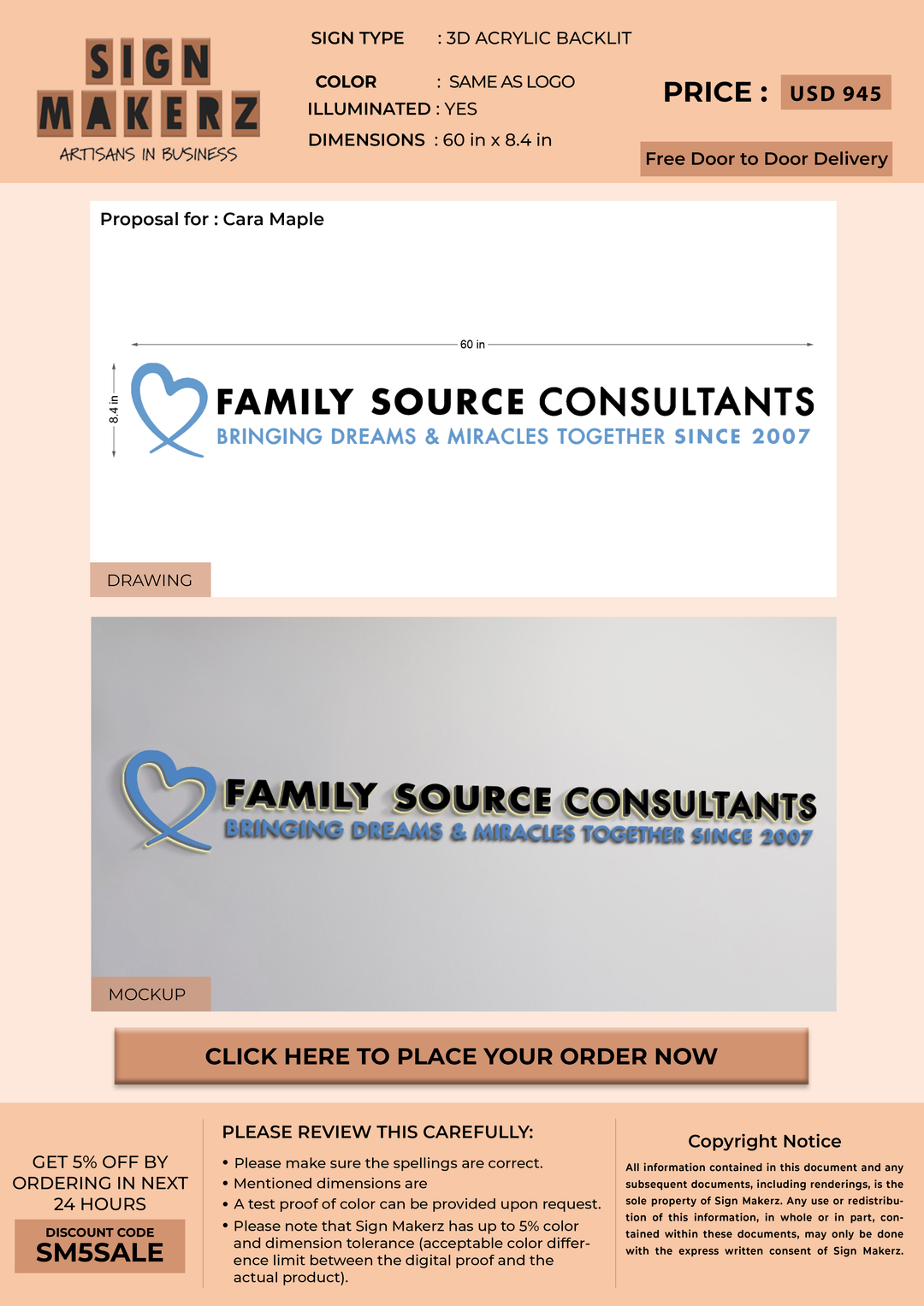Business Signs for Cara Maple