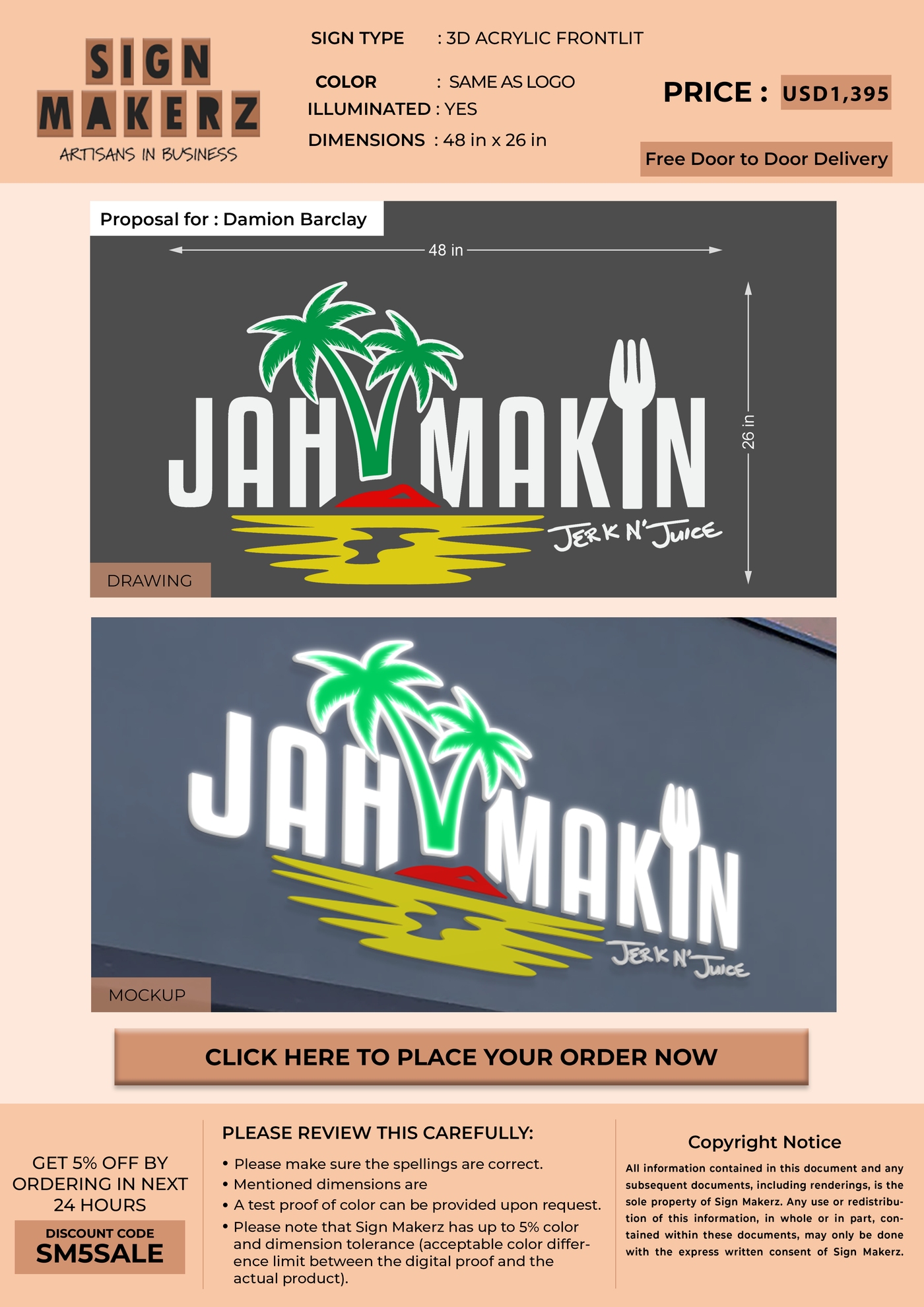 Business Signs for Damion Barclay