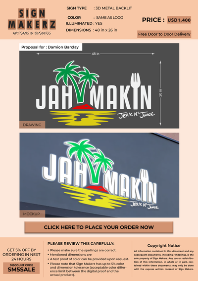 Business Signs for Damion Barclay
