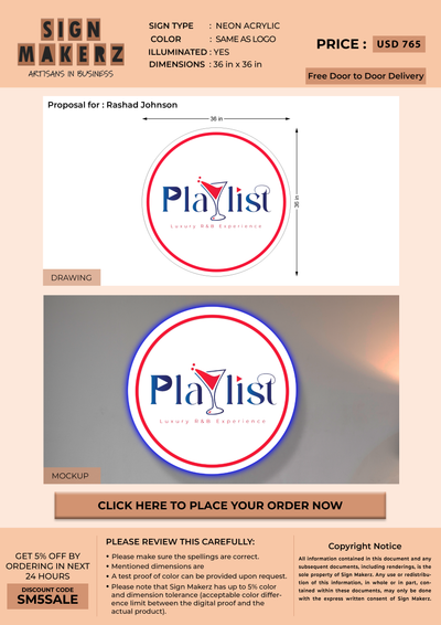 Business signage for Rashad Johnson