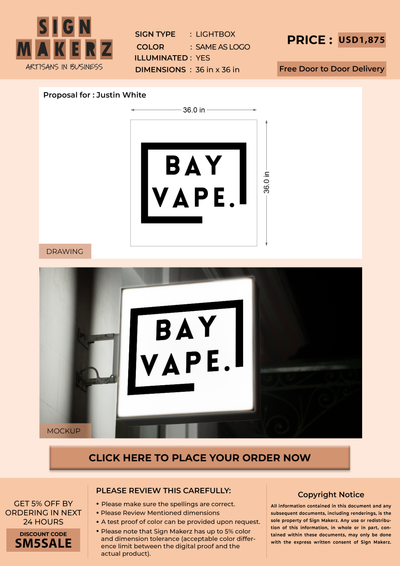 Business Signs for Justin White