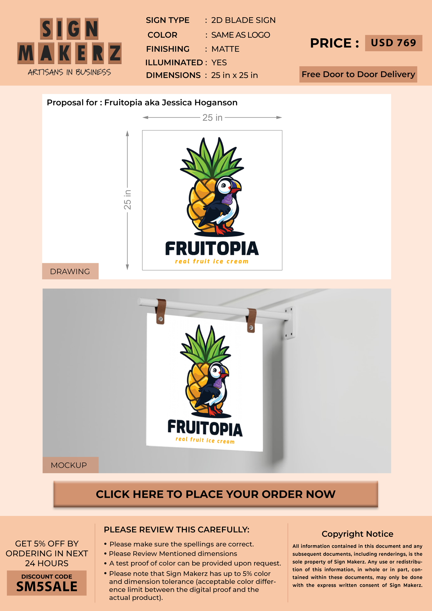 2d blade sign Fruitopia aka Jessica Hoganson