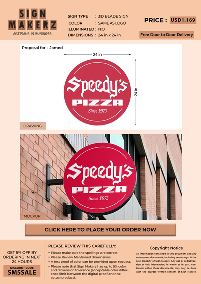 3d blade sign for Jamed