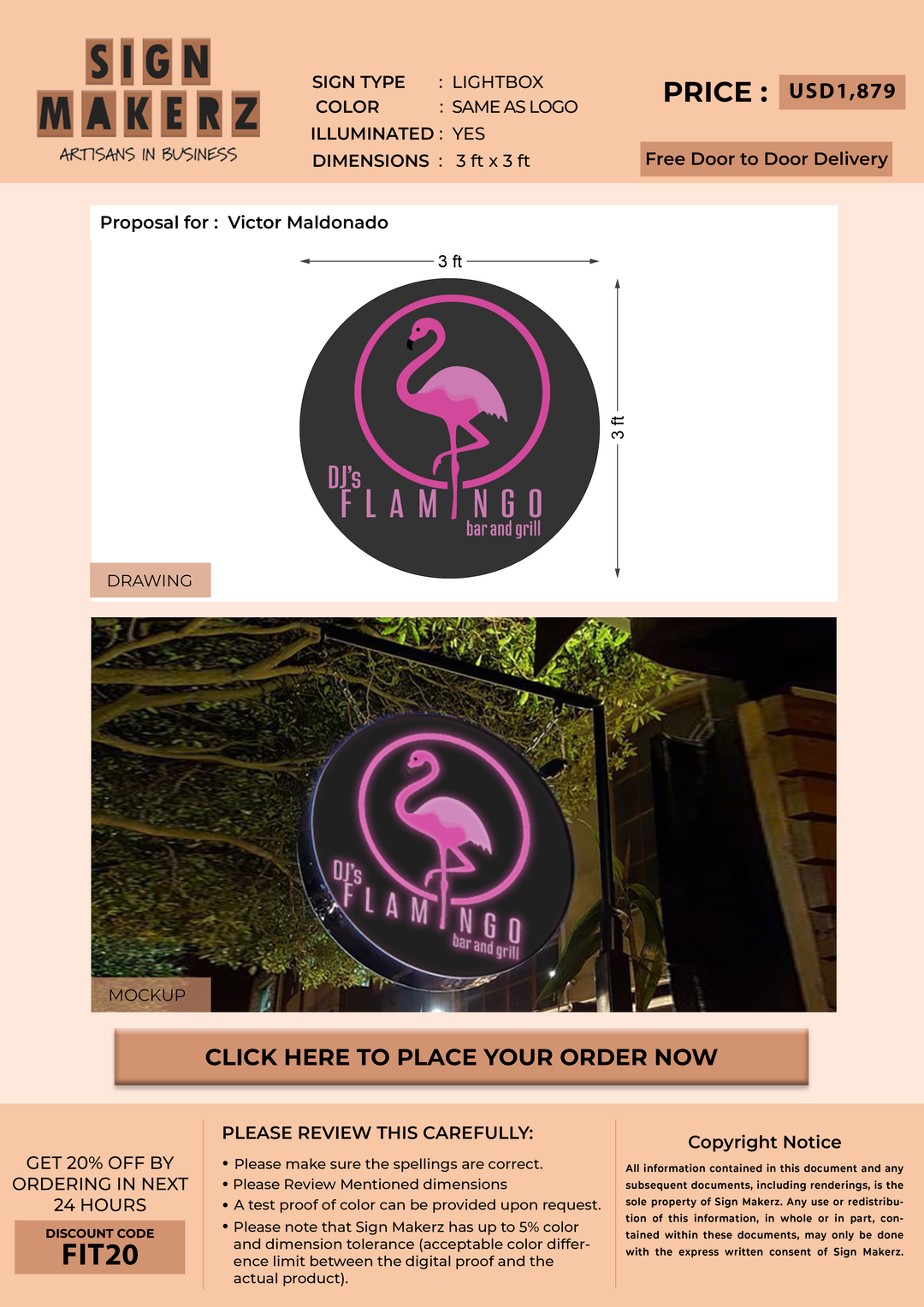 Lightbox Sign for Brittany Stevens