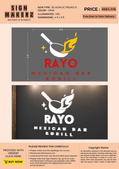 Business sign for Sarahi