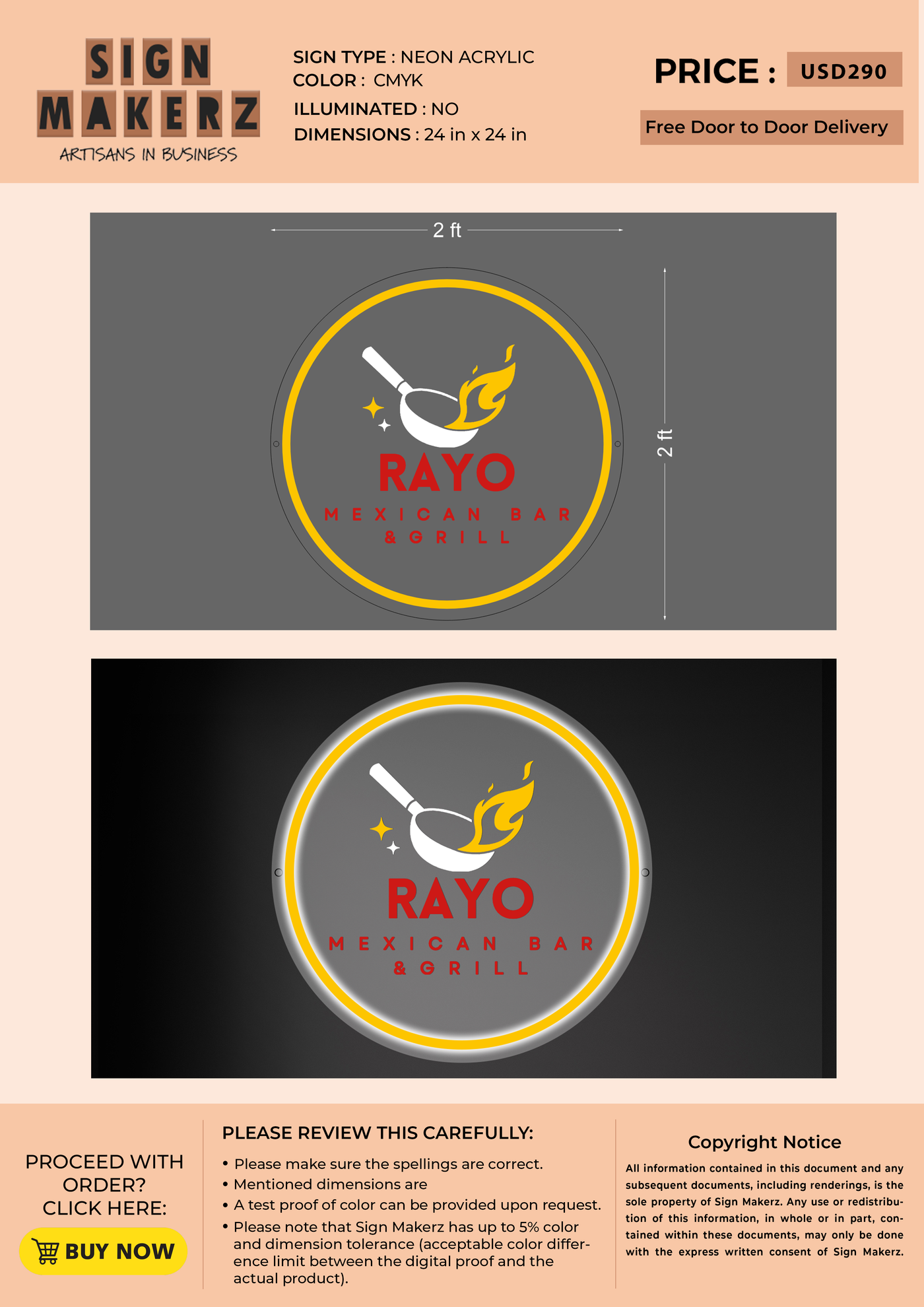 Business sign for Sarahi