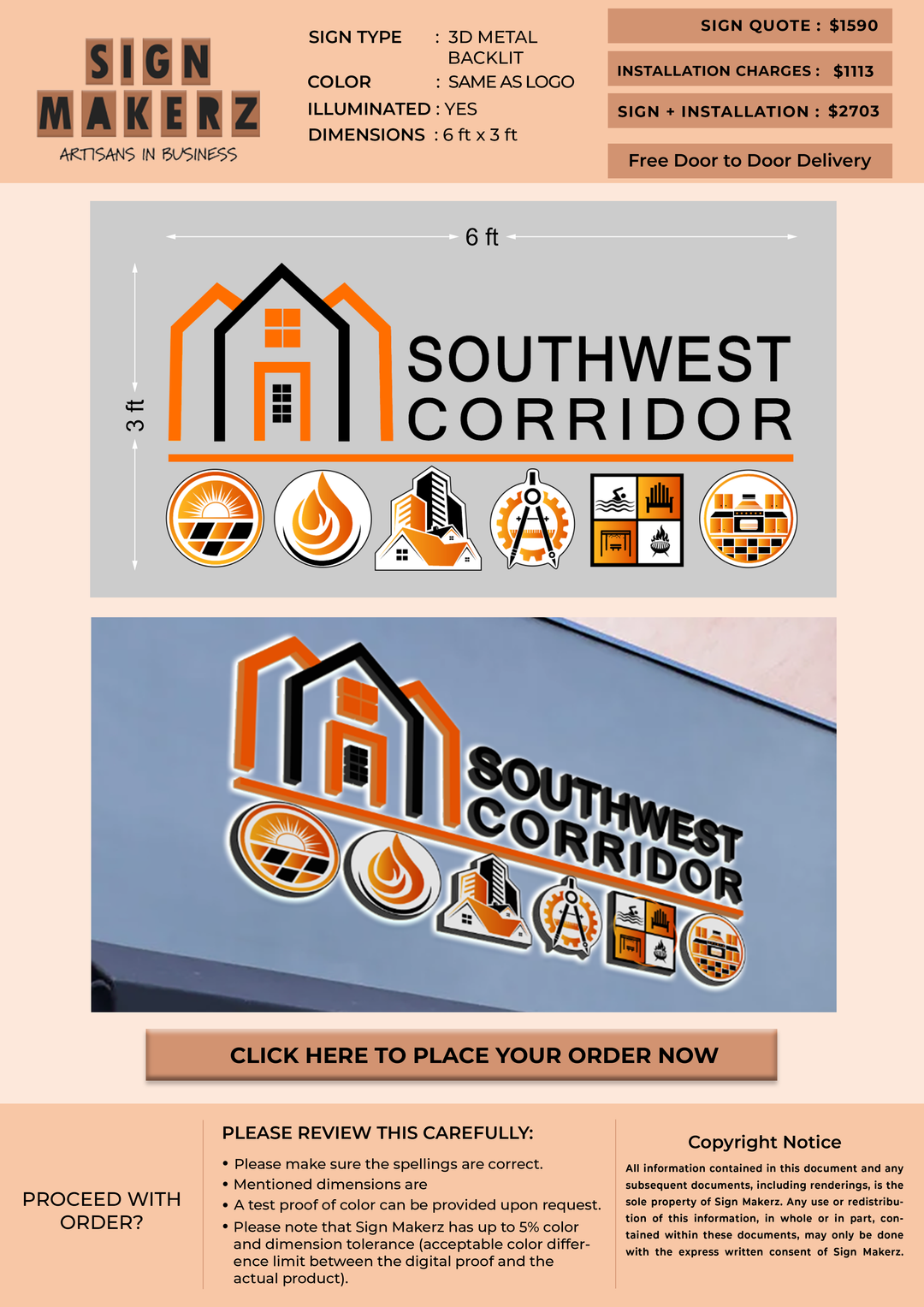 Business signage for Stephanie Cabrera