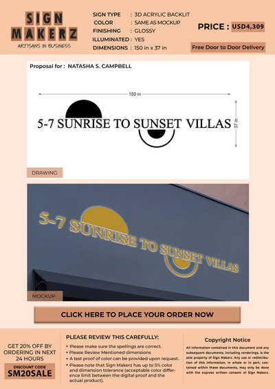 Business Signs for NATASHA S. CAMPBELL