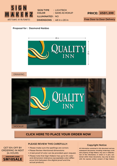 Lightbox Sign for Desmond Naidoo