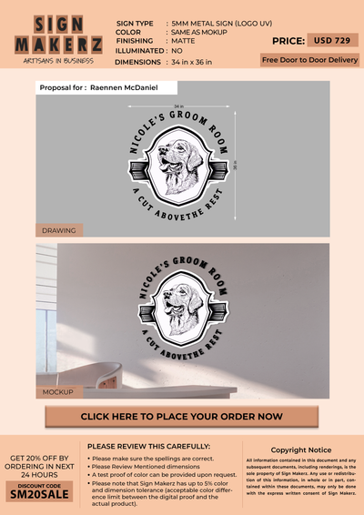 5mm Metal Sign for Raennen McDaniel