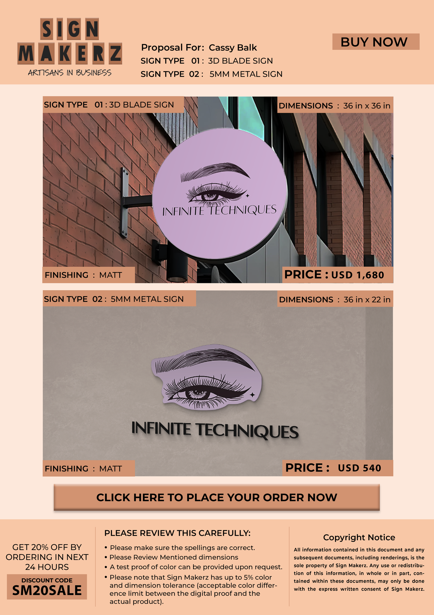 Business signage for Cassy Balk