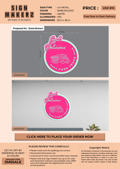 Business signage for Dasia Brown