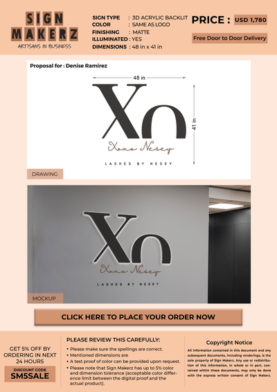 Business signage for Denise Ramirez