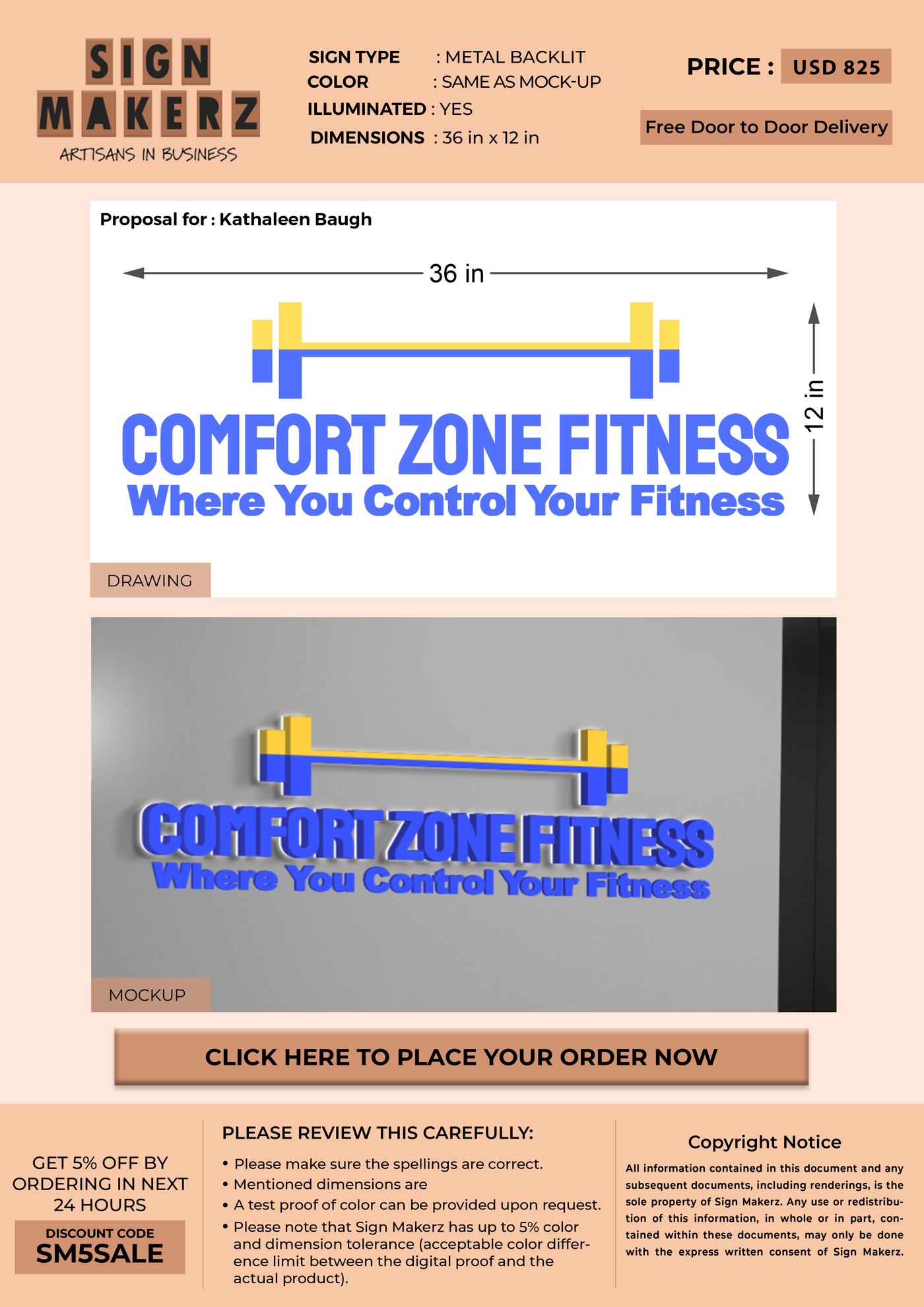 business signage for Kathaleen Baugh